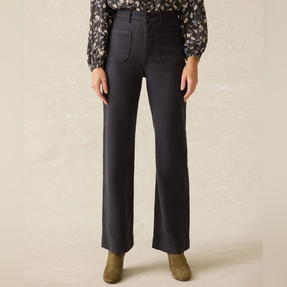 Faherty stretch terry patch pocket pant in washed black size 29